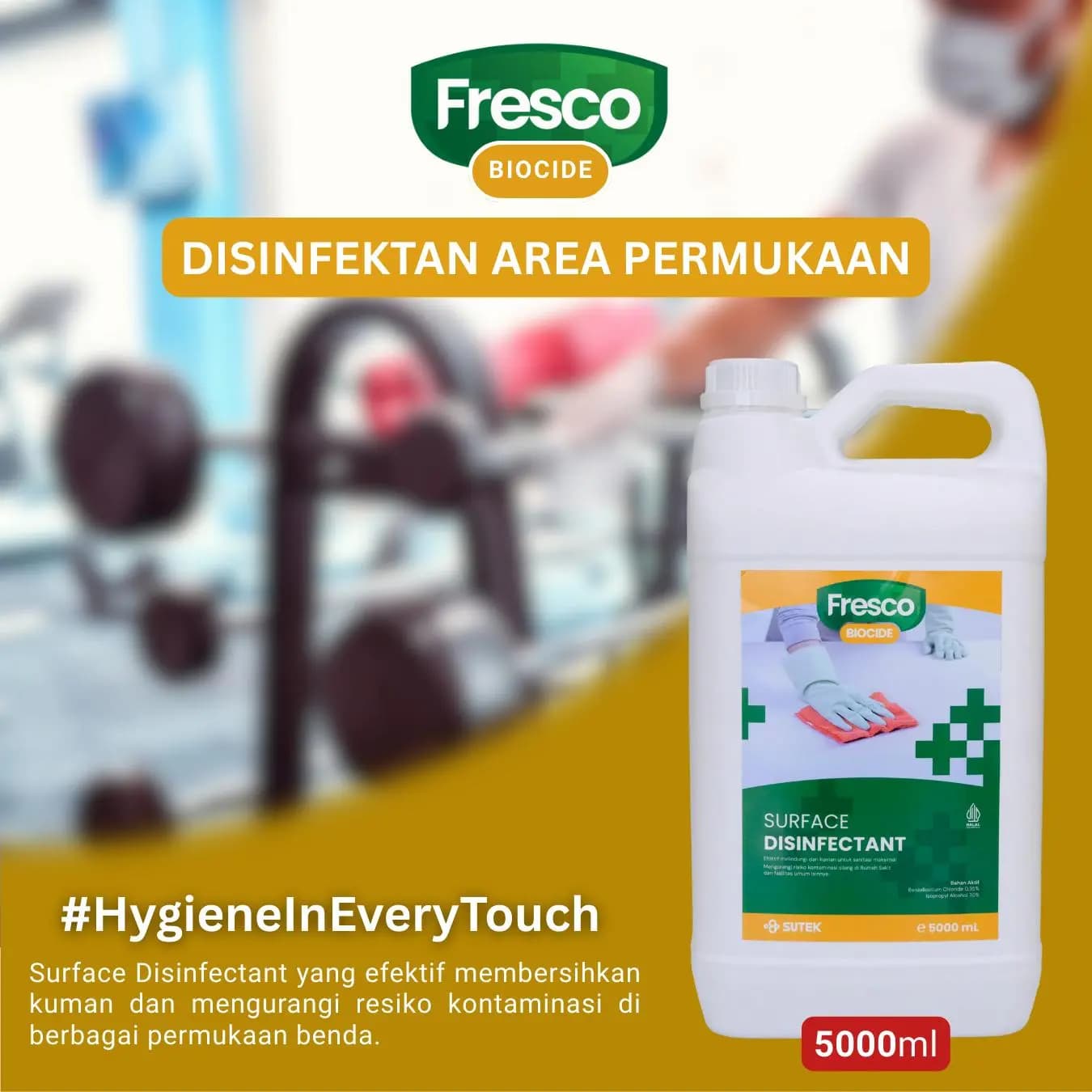 FRESCO Surface Disinfectant - Disinfektan Semprot Untuk Bagian Permukaan 5000ml