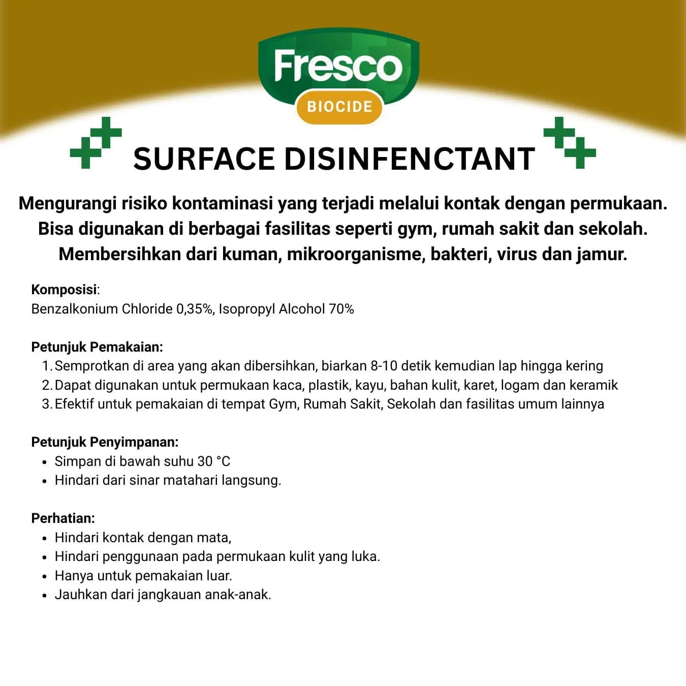 FRESCO Surface Disinfectant - Disinfektan Semprot Untuk Bagian Permukaan 5000ml
