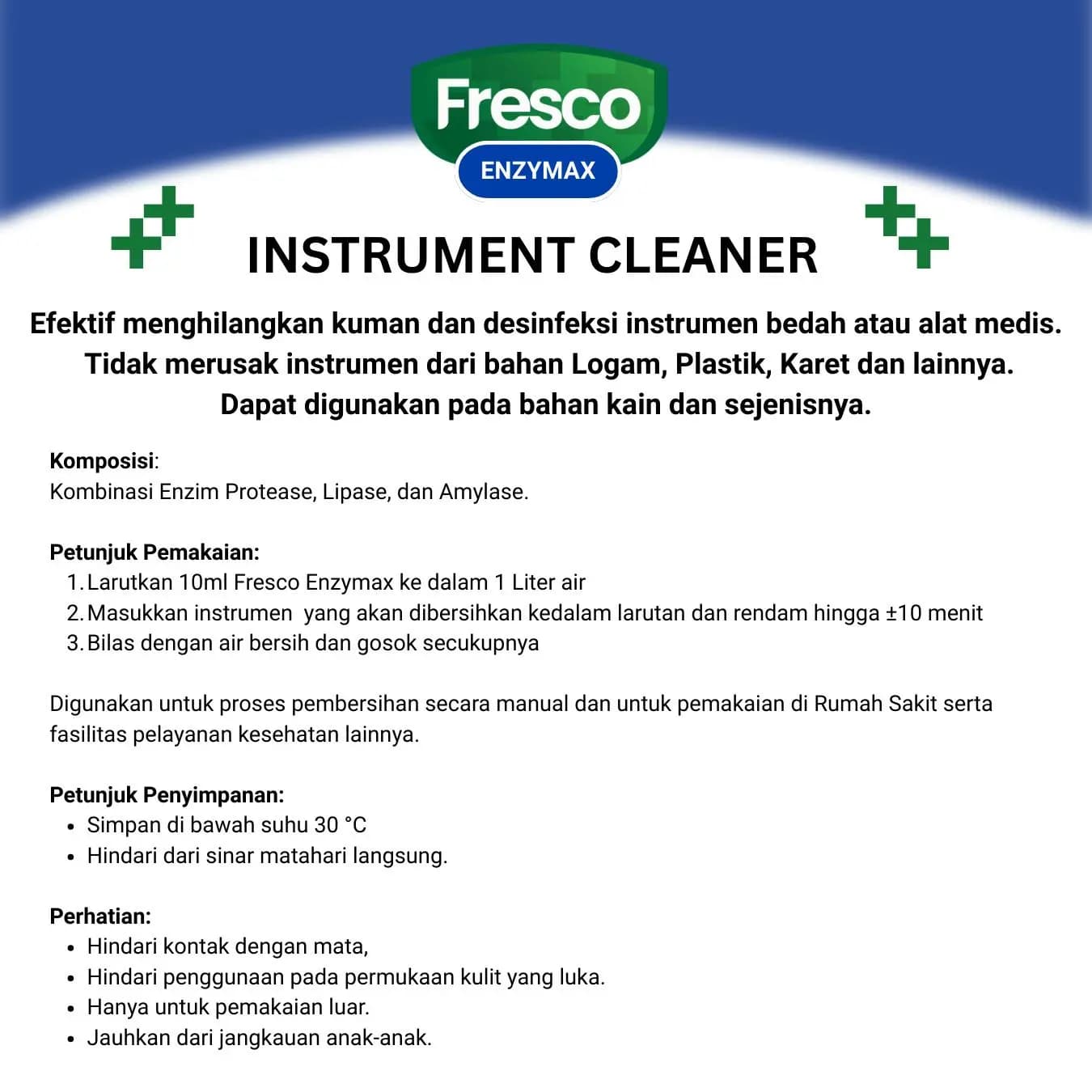 FRESCO Enzymax Instrument Cleaner - Detergen Pembersih Instrumen Medis 5000ml