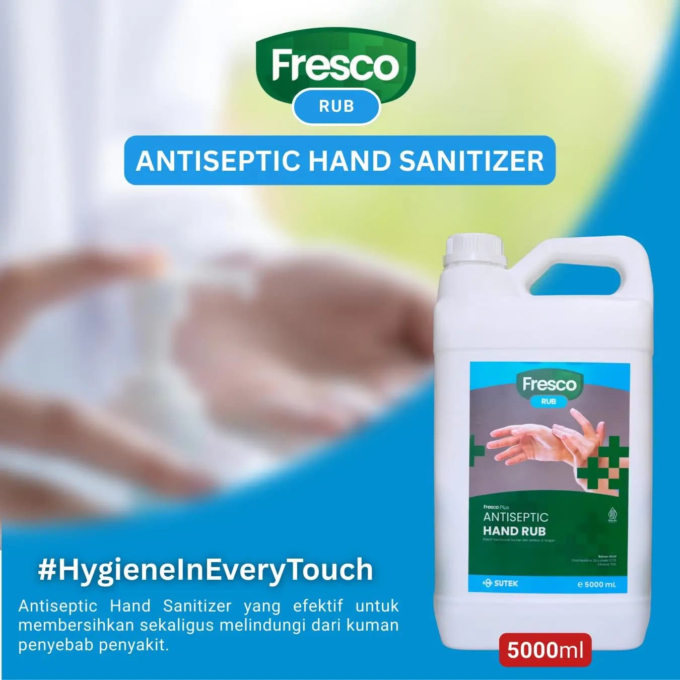 FRESCO Hand Rub - Antiseptic Hand Sanitizer 5000ml