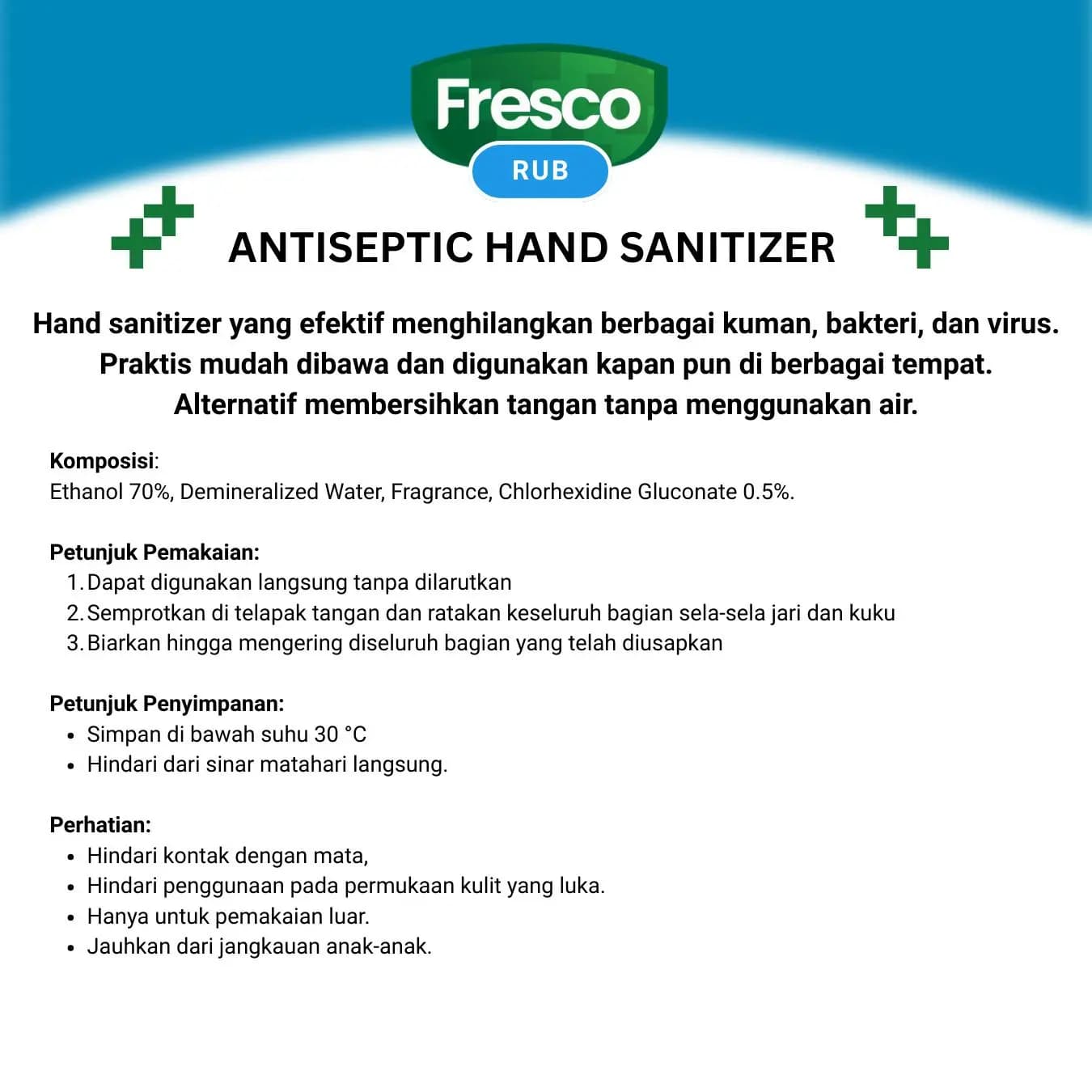 FRESCO Hand Rub - Antiseptic Hand Sanitizer 5000ml