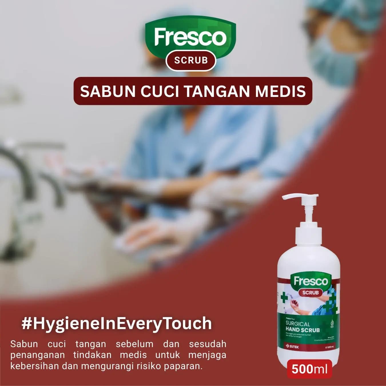 FRESCO Scrub - Sabun Cuci Tangan Setelah Tindakan Medis 500ml