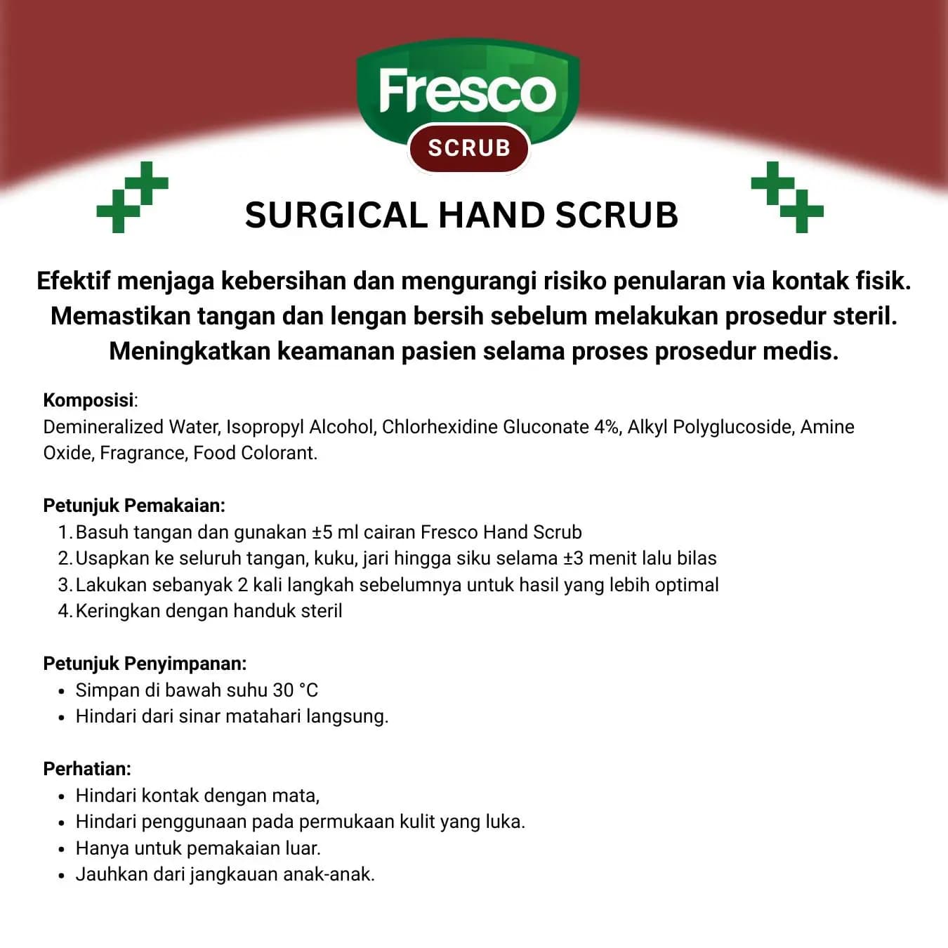 FRESCO Scrub - Sabun Cuci Tangan Setelah Tindakan Medis 500ml
