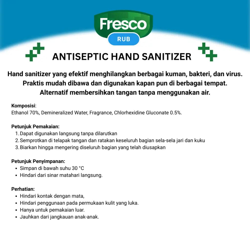 FRESCO Hand Rub - Antiseptic Hand Sanitizer 500ml