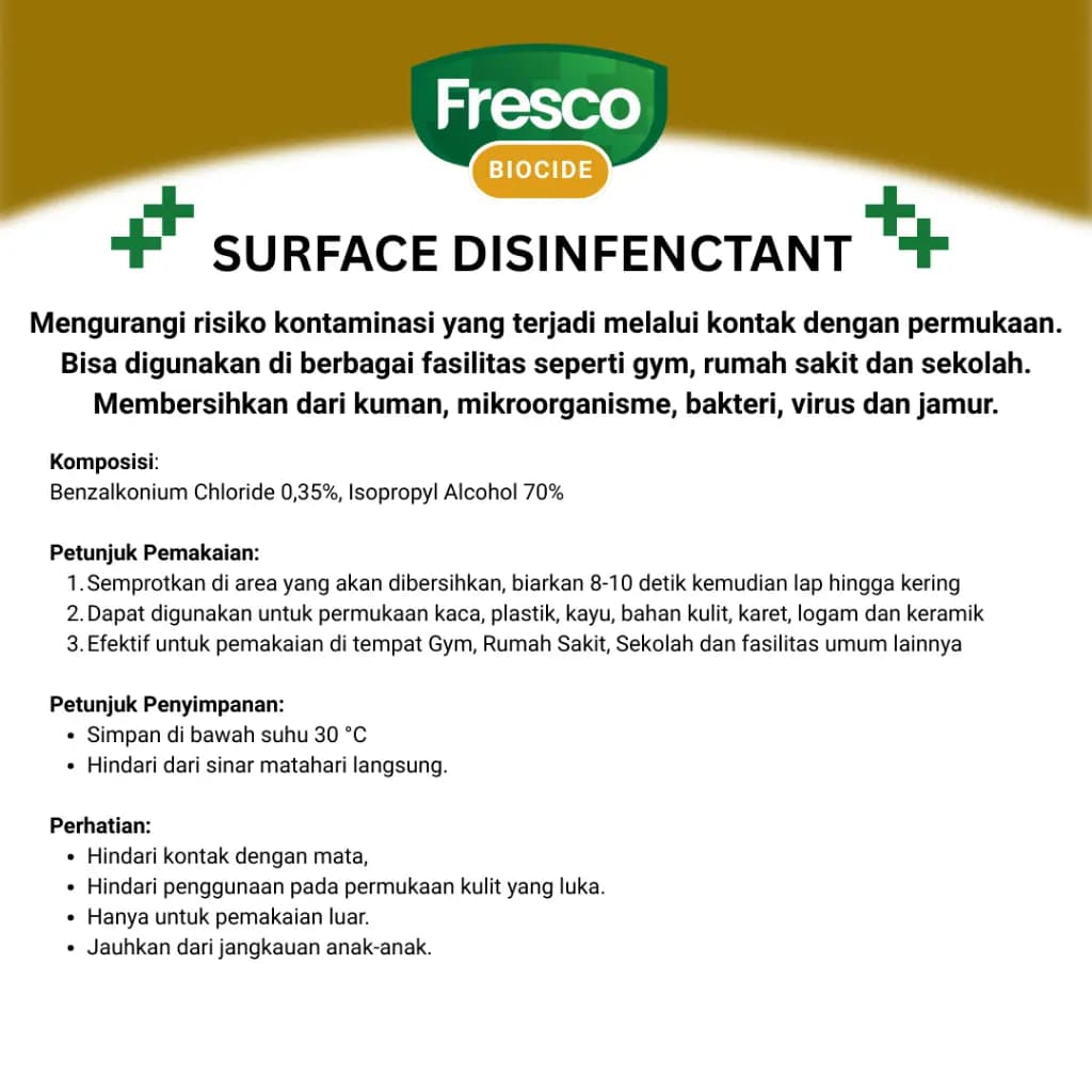 FRESCO Surface Disinfectant - Disinfektan Semprot Untuk Bagian Permukaan 500ml