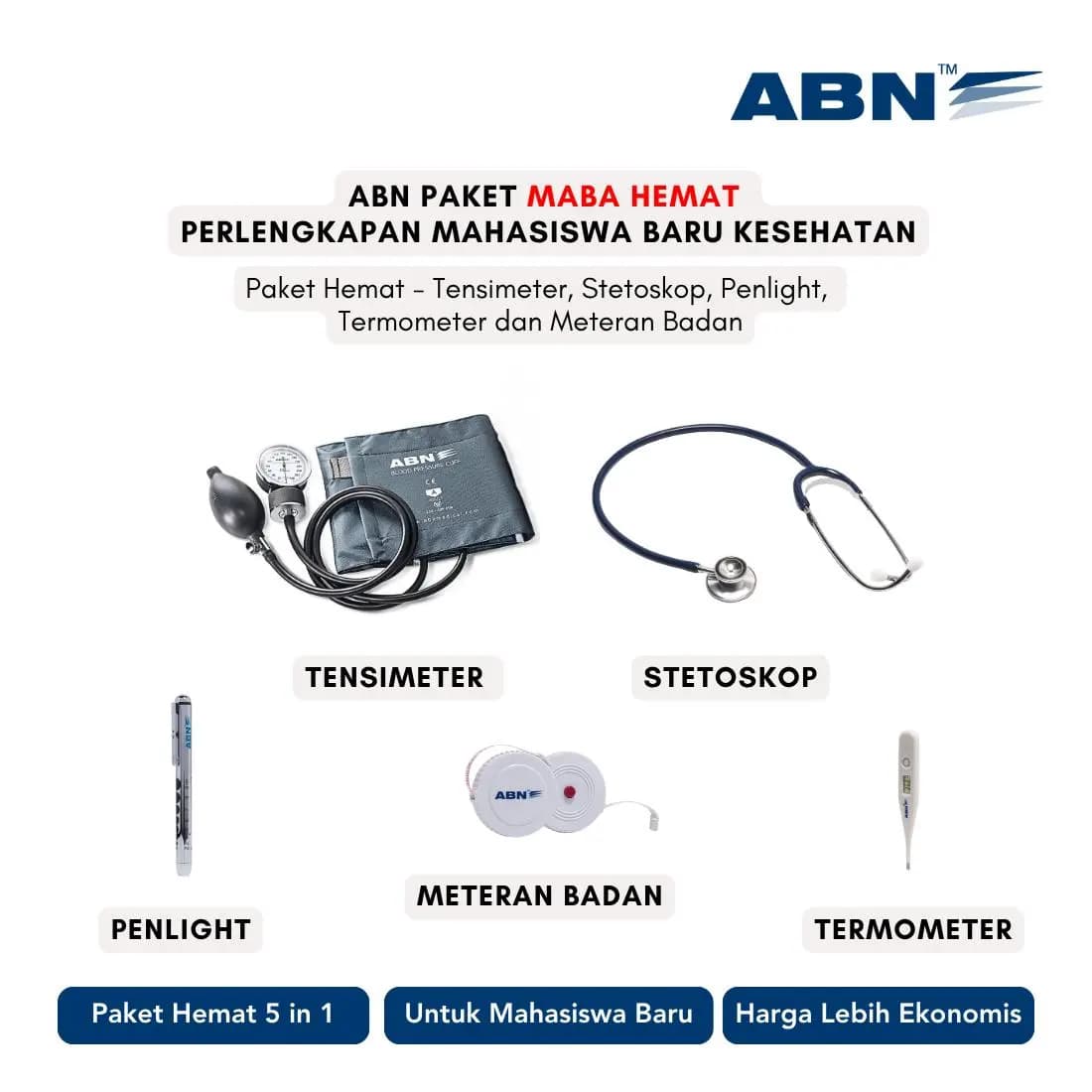 ABN Paket Maba Hemat Perlengkapan Mahasiswa Baru Kesehatan