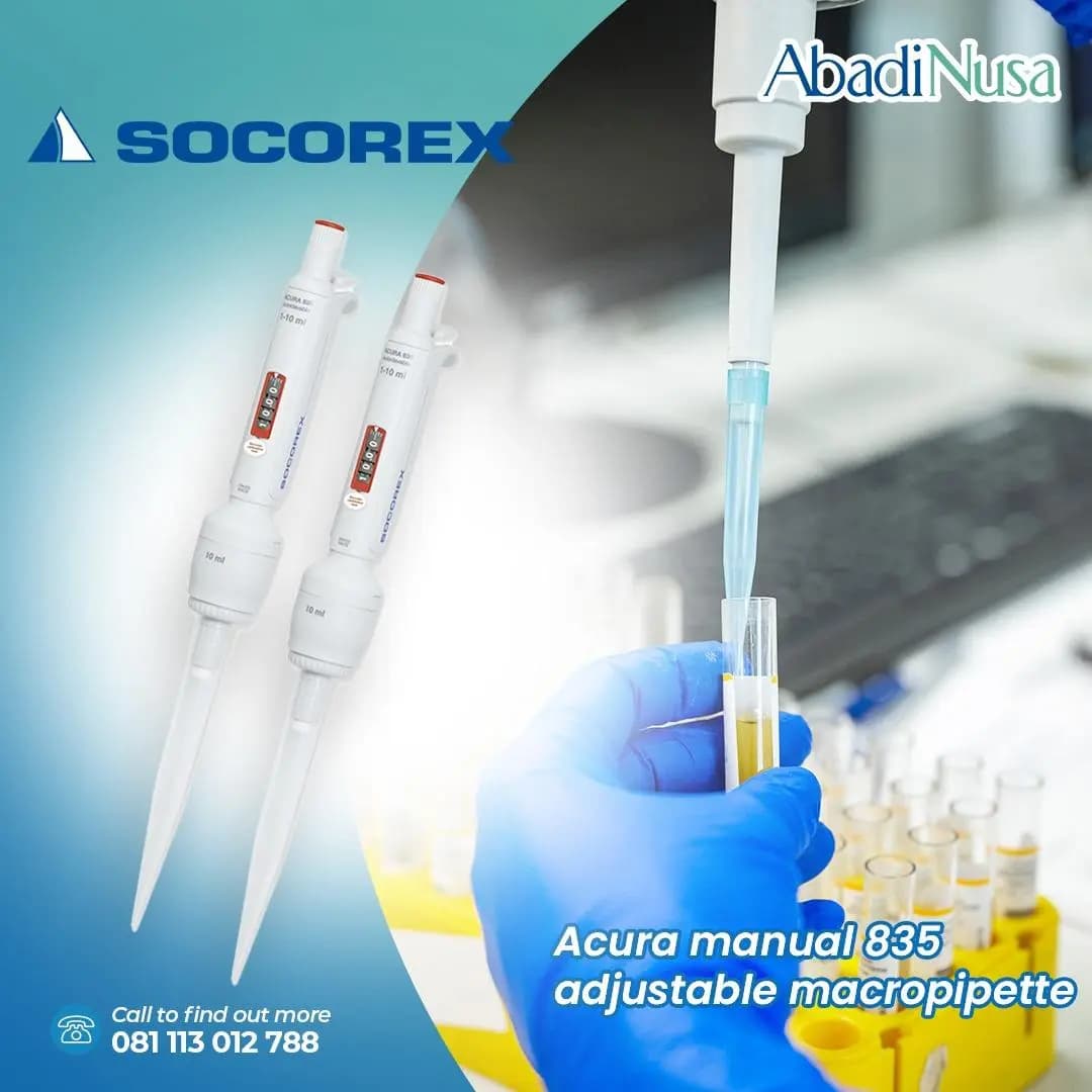 Pipet Socorex Acura Manual 835 Adjustable Volume Macropipette