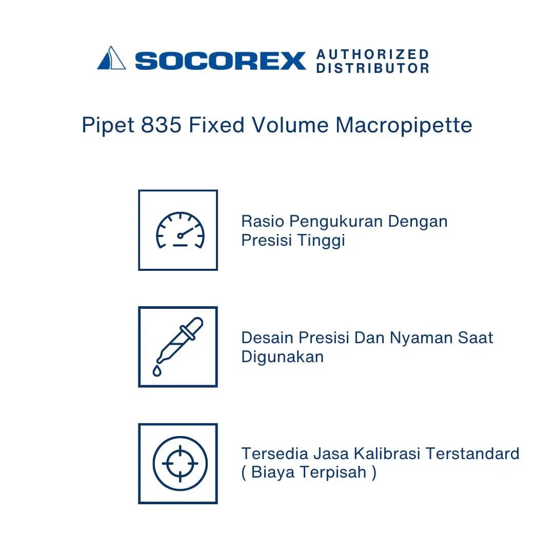 Pipet Socorex 835 Fixed Volume Macropipette