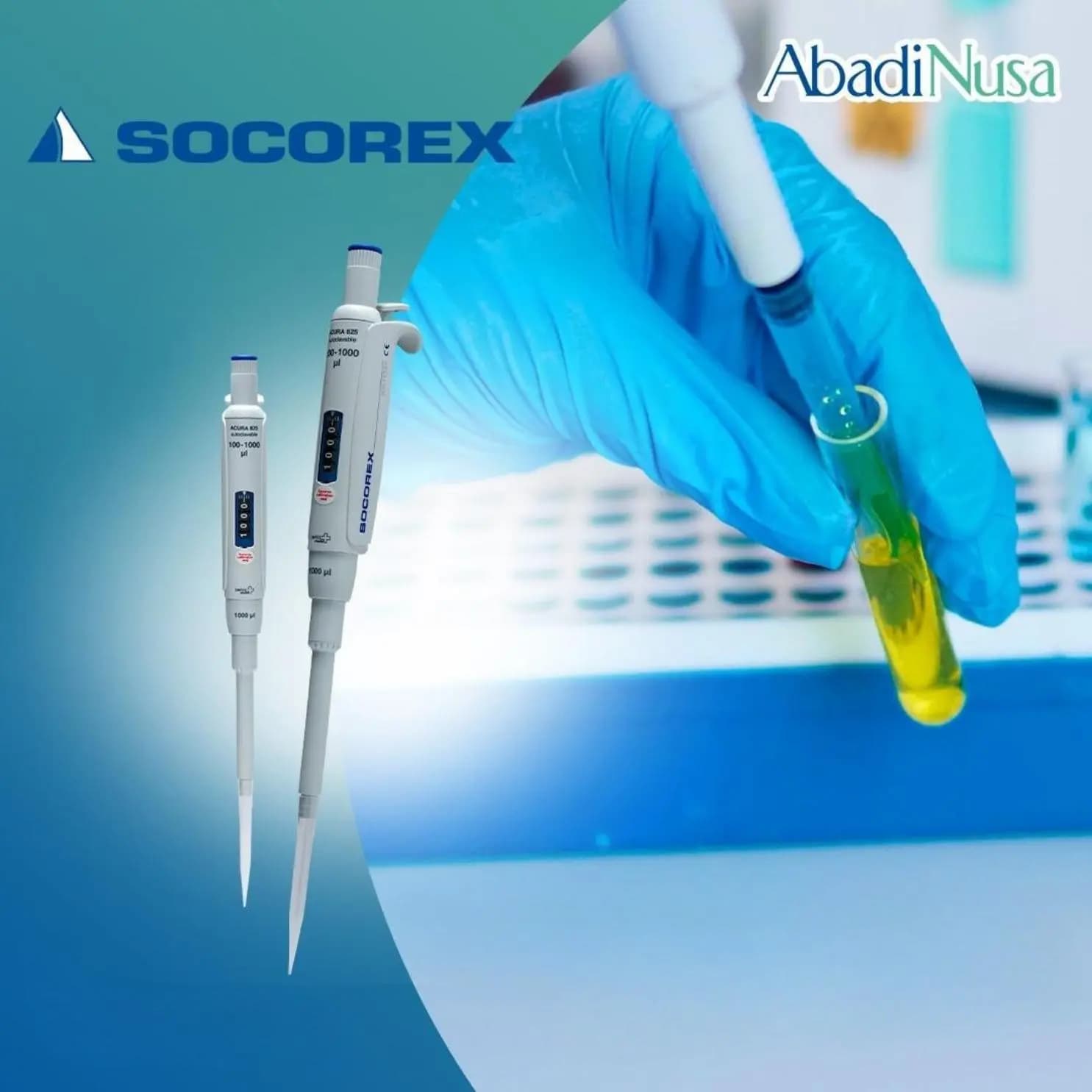 SOCOREX Acura 825 Manual Micropipette with Adjustable Volume