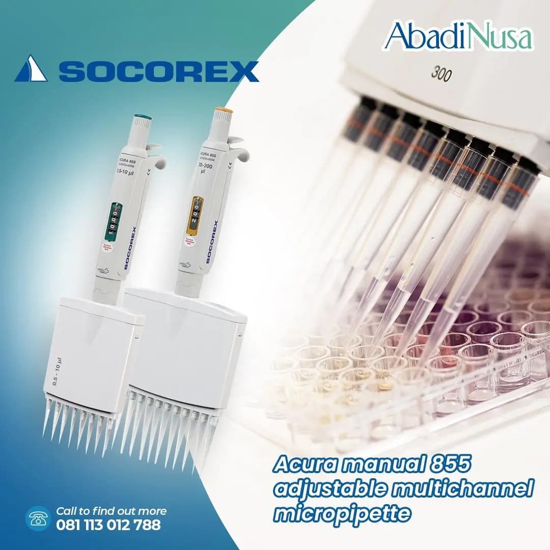 Pipet Socorex 855 Adjustable Volume Multichannel Pipette