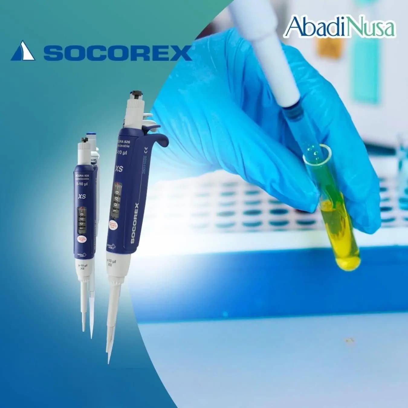 SOCOREX Acura 826 XS Manual Micropipette with Adjustable Volume