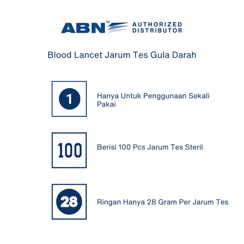 ABN Blood Lancet Jarum Tes Gula Darah