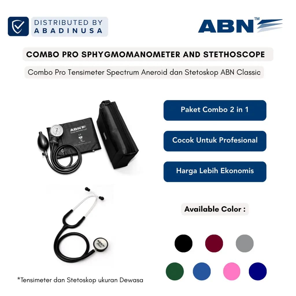 ABN Combo Pro Tensimeter dan Stetoskop