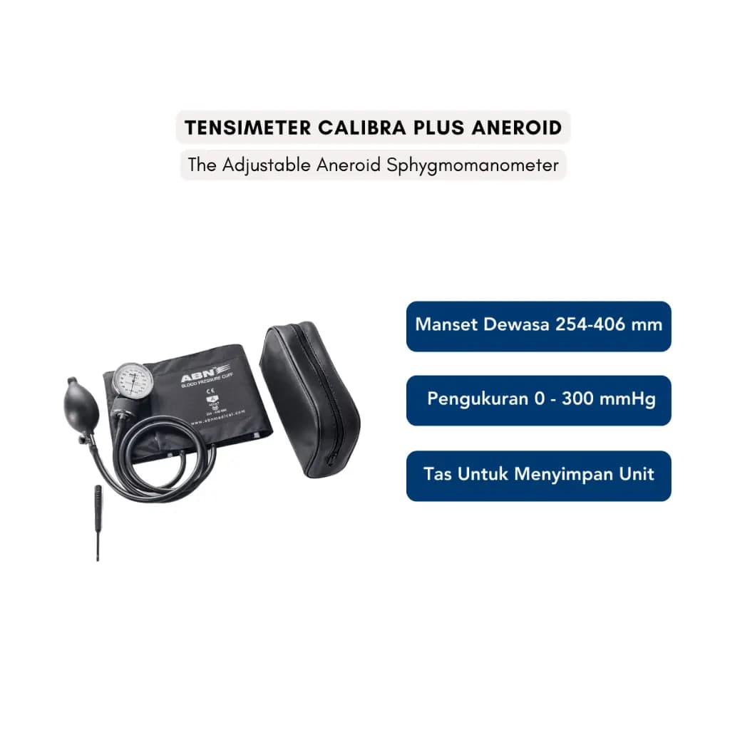 ABN Tensimeter Calibra Plus Dengan Manset Ukuran Dewasa Dan Anak