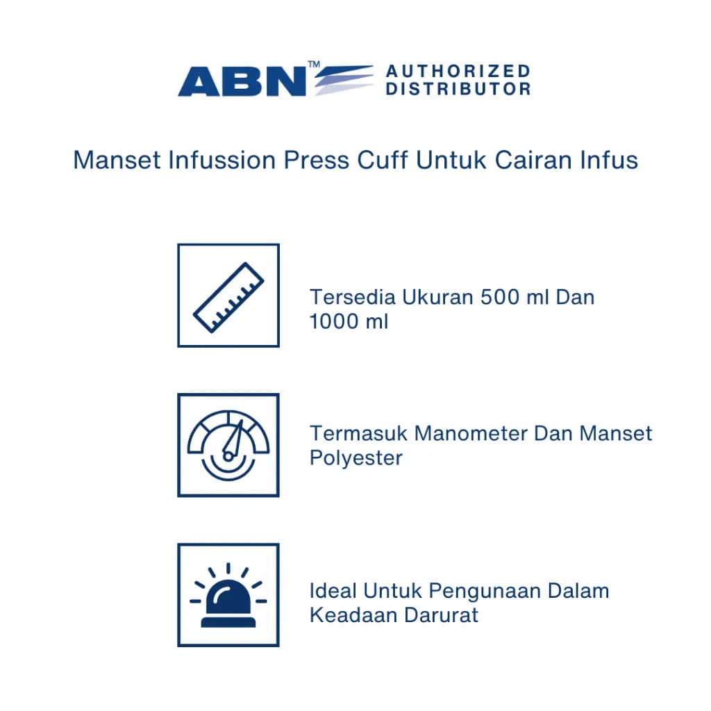 ABN Manset Pressure Infusion Bag Untuk Cairan Infus