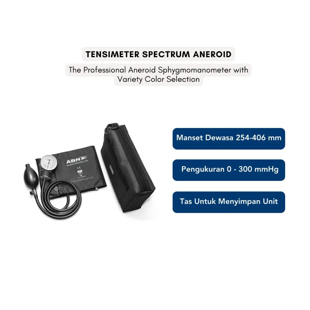 ABN Paket Alat Untuk Pemeriksaan Tanda Vital - Tensimeter, Stetoskop, Termometer dan Oximeter