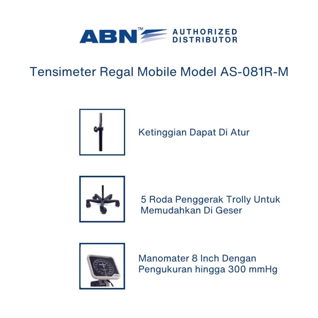 ABN Tensimeter Regal Mobile Model Sphygmomanometer