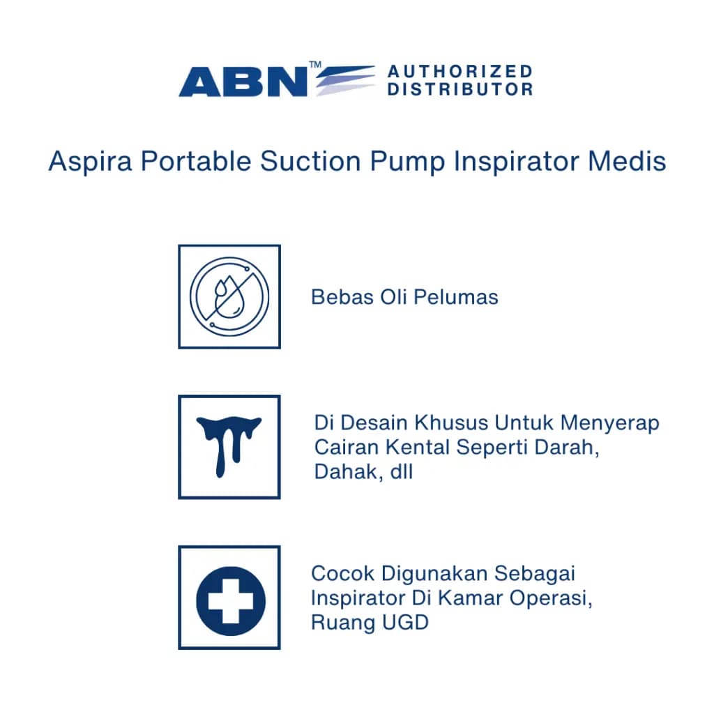 ABN Aspira Portable Suction Pump Inspirator Medis
