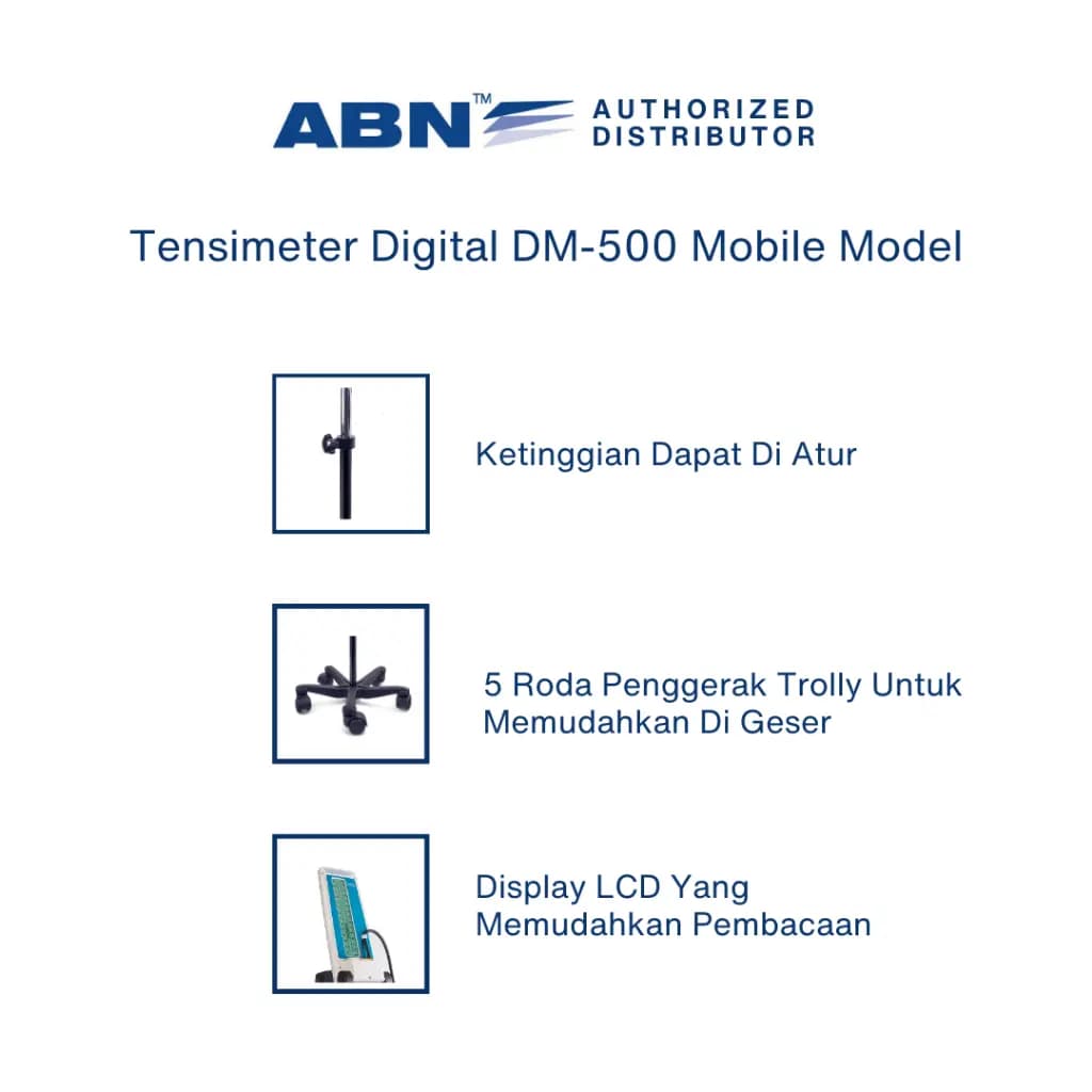 ABN Tensimeter Digital DM-500 Mobile Model Sphygmomanometer