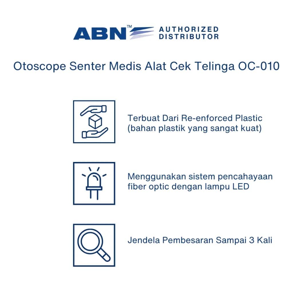 ABN Otoscope OC-010 Senter Medis Untuk Pemeriksaan Telinga